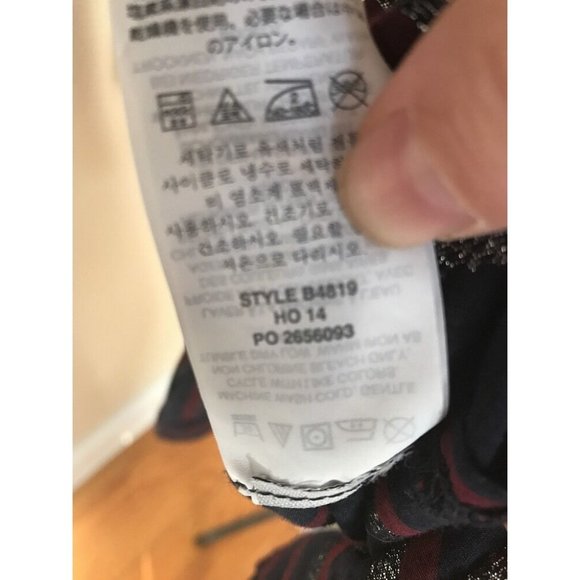 J Crew Metallic Stripe Popover Top Blouse Size 6 - Picture 11 of 11